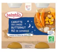 Babybio Pot Bonne Nuit Carotte Courge Butternut Riz à ODOS